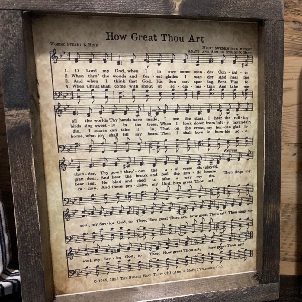Framed Hymn - How Great Thou Art